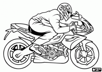 Desenho de Moto esportiva para Colorir - Colorir.com